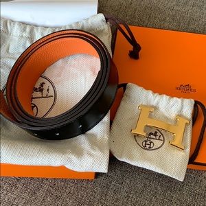 Authentic RARE Hermès reversible belt